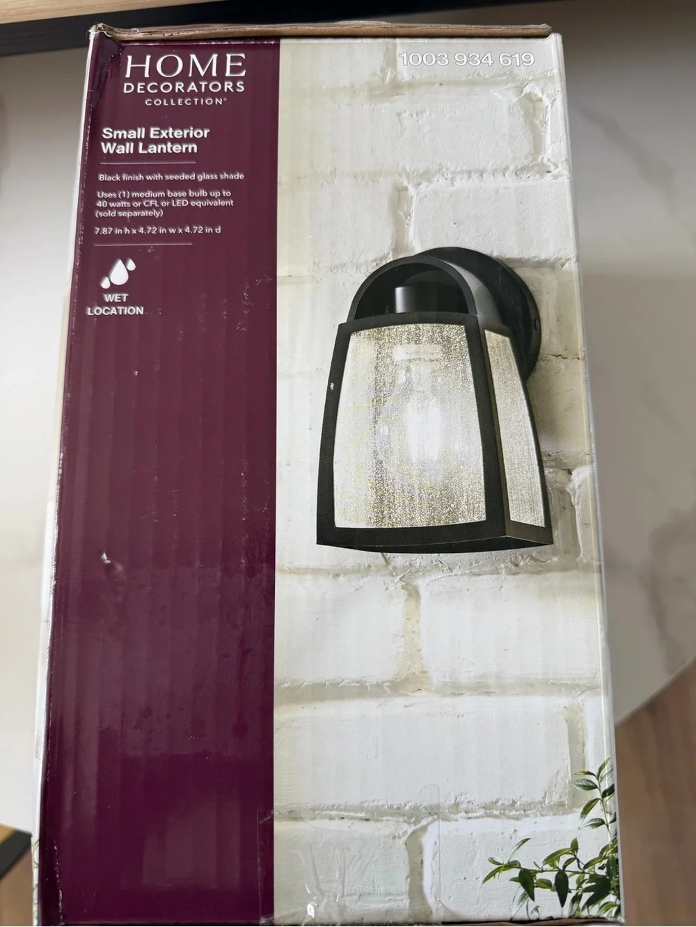 New Home Decorators Outdoor Wall Lantern Sconce - Black